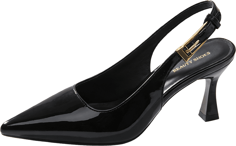 PATRNT LEATHER SINGBACK HEELS 2