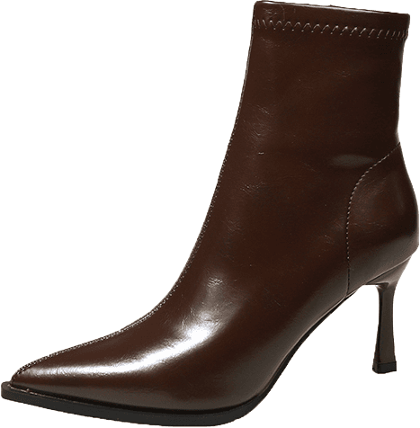 GLOSSY POINTED TOE ANKLE BOOTS WITH STILETTO HEEL 2