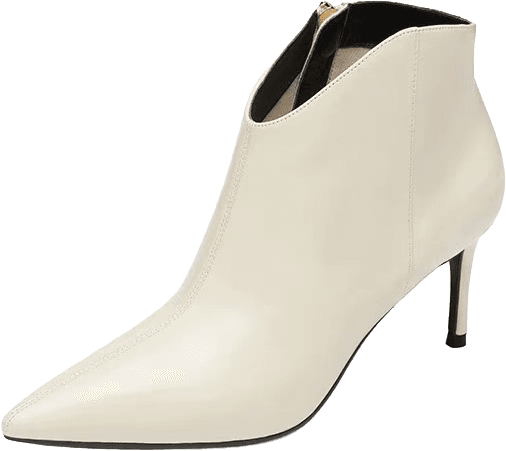 PATENT LEATHER POINTED TOE ANKLE BOOTS WITH SIDE ZIPPER AND STILETTO HEEL 3